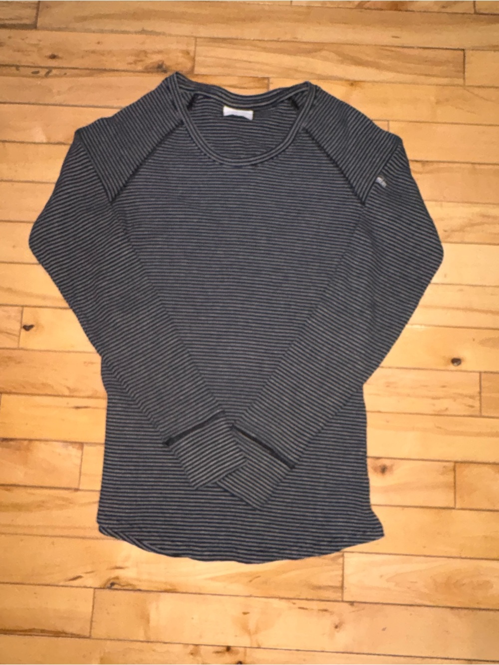 Columbia Women's Long-Sleeve Striped Crewneck - Gray/Navy
